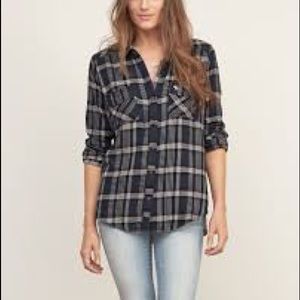 Abercrombie & Fitch Plaid Button Up Flannel Shirt